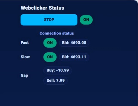 WebClick Start Stop panel