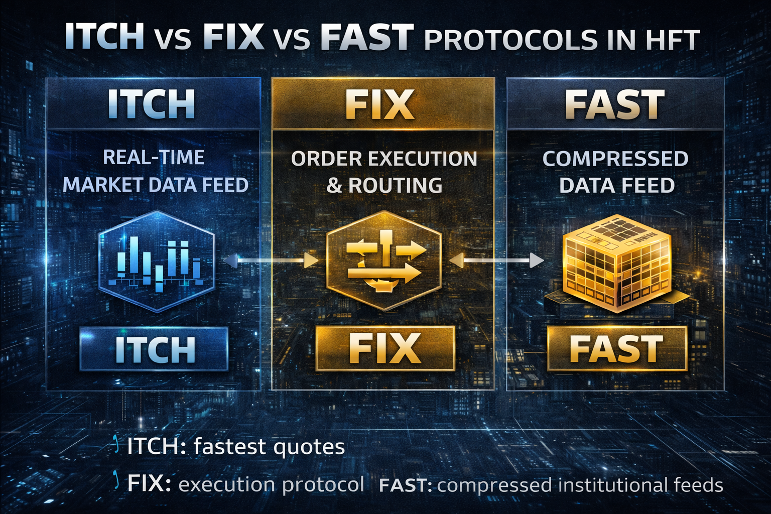 ITCH vs FIX vs FAST protocols in HFT