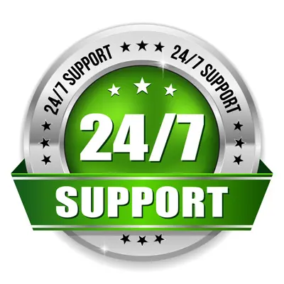 24/7 support badge: Westernpips client support around the clock